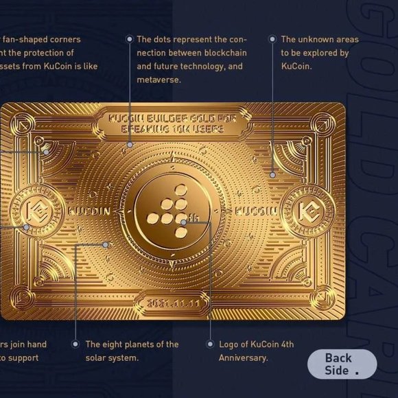KuCoin Commemorative Gold Card No. 0131/1000 - Picture 5 of 7